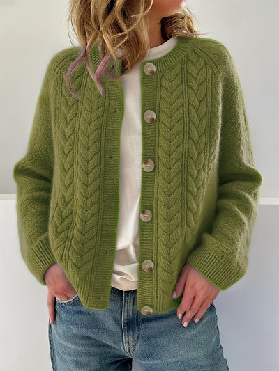 Ljosine | Kabelstrikket Cardigan Med Knapper