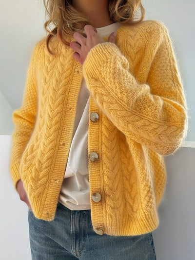 Ljosine | Kabelstrikket Cardigan Med Knapper