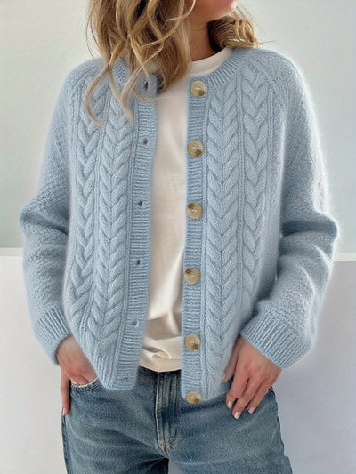 Ljosine | Kabelstrikket Cardigan Med Knapper