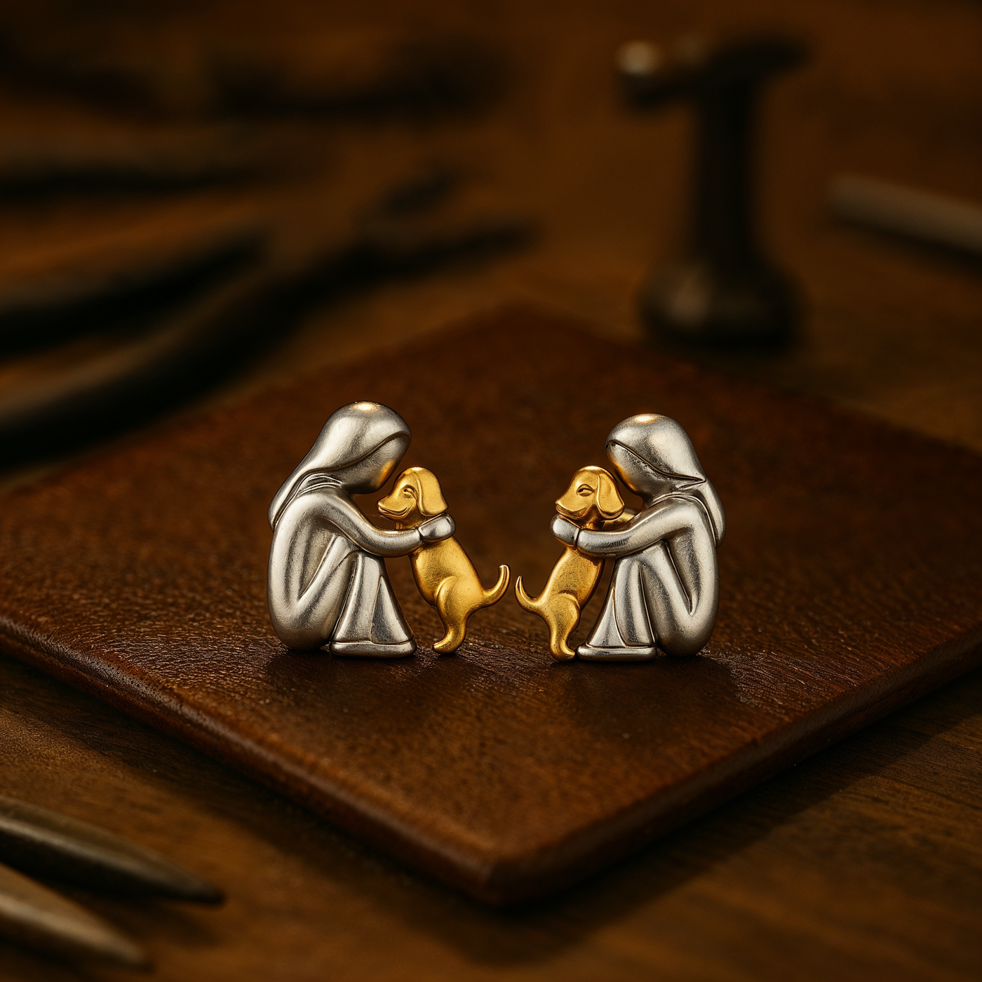 Boucles d’Oreilles Hug Argent & Or