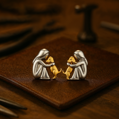 Boucles d’Oreilles Hug Argent & Or