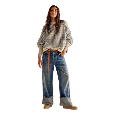 Signe | Damegenser med lange ermer og rund hals