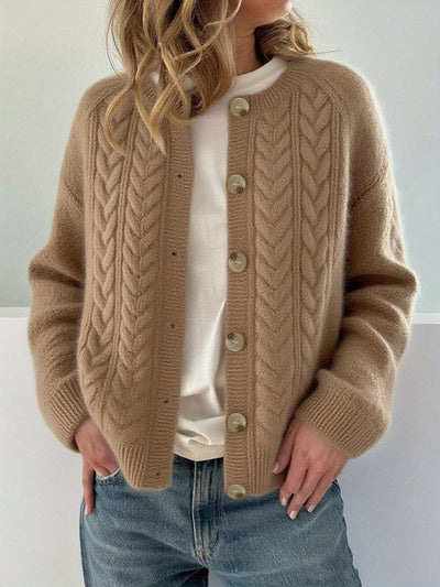Ljosine | Kabelstrikket Cardigan Med Knapper